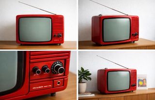 TV Vintage Mivar Rossa