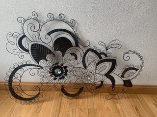 Decoración de pared floral metal
