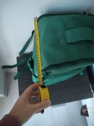 Mochila de cabina verde aprobada para viajar