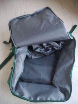 Mochila de cabina verde aprobada para viajar