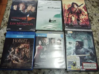 Lote 6 Películas DVD y Blu-ray