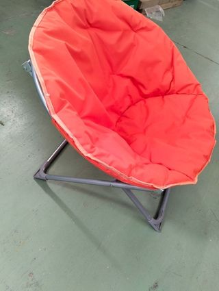 Silla plegable redonda con asiento acolchado suave