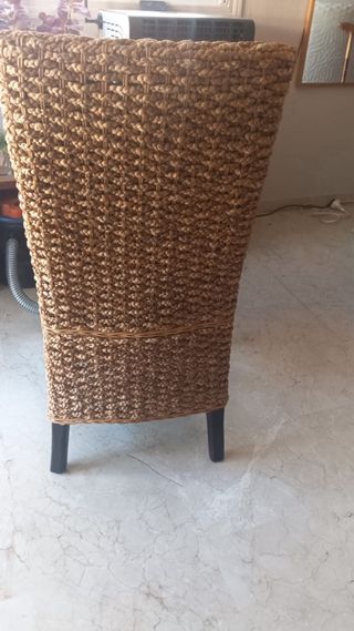 Sillas de comedor fibra natural estilo rústico