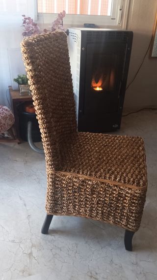 Sillas de comedor fibra natural estilo rústico