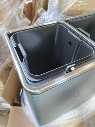 Cubo de Basura, 2 x 30 L, 2 Cubos, Reciclaje, Pedal de Metal