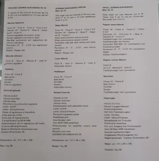 Órgano Godwin Supersonic SC70 117x64x105 Peso: 80k