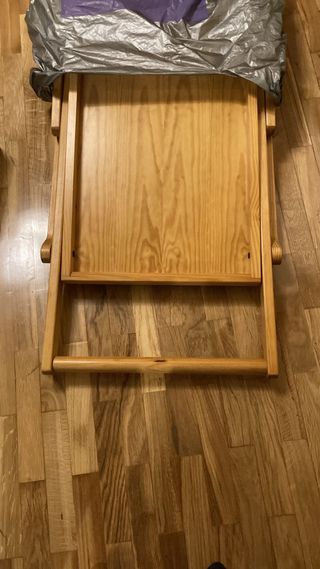 Camerino de madera plegable con ruedas