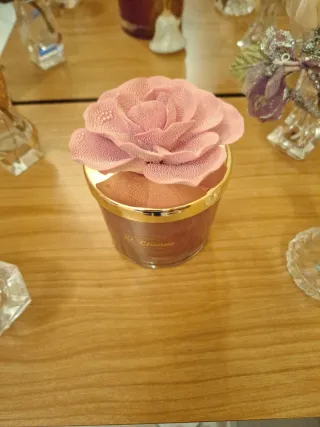 Candela profumata St.Etienne con rosa