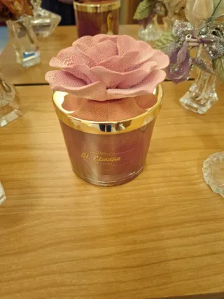 Candela profumata St.Etienne con rosa