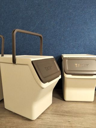 3 Cubos reciclaje TATAY 20L - Beige