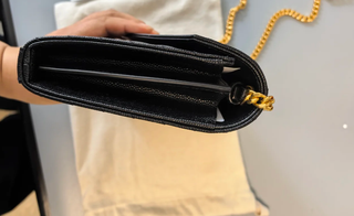 Bolso YSL Negro Cadena Dorada Mediano
