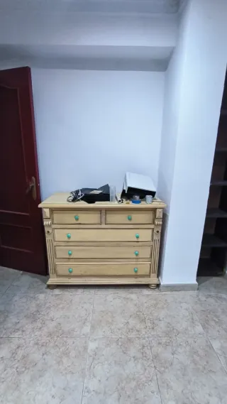 Cajonera de madera maciza color beige 1'05 ancho x