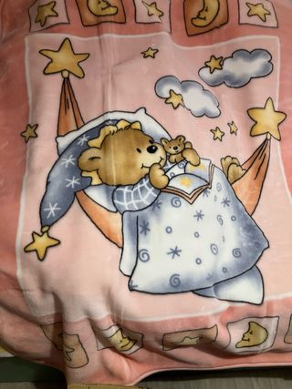 Manta bebé Belpla osito y estrellas