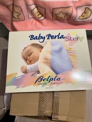 Manta bebé Belpla osito y estrellas