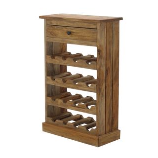 Cantinetta Portabottiglie Mogano con Cassetto 77cm