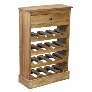 Cantinetta Portabottiglie Mogano con Cassetto 77cm