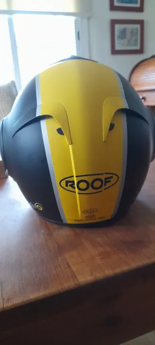 Casco Moto Roof Negro y Amarillo / Talla S