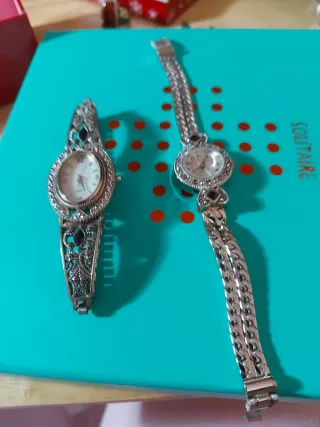 2 Relojes chapados en  Plata Antiguos.