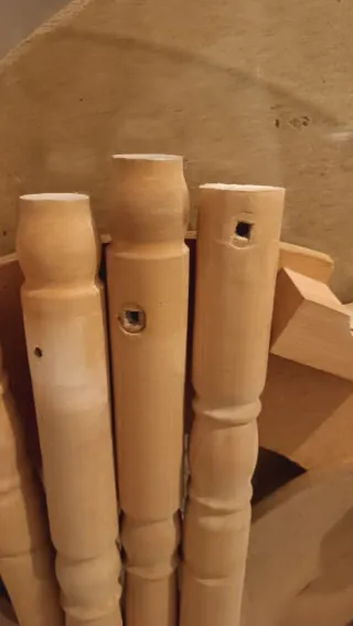 Mesa camilla madera con cristal y brasero