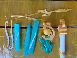 Arma Cosplay Genshin Zibai 3d stampa