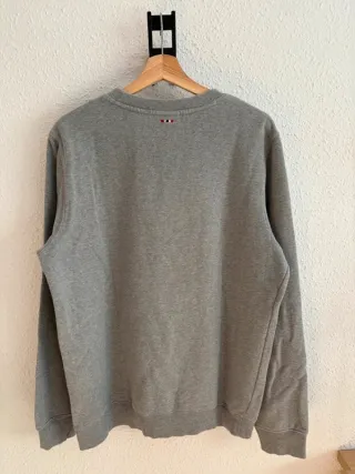 Sudadera Napapijri Gris Básica Logo 1987