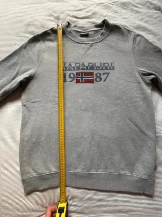 Sudadera Napapijri Gris Básica Logo 1987