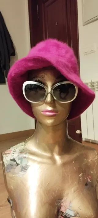 Gorro Angora Kangol Rosa. RESTO DE TIENDA