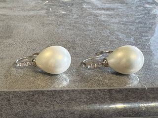 Orecchini Perle d'Acqua e Zirconi Argento