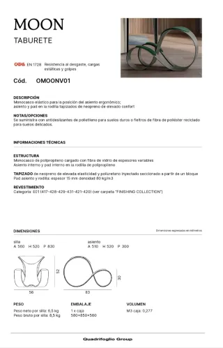 Sedia Moon Ergonomica Beige e Bianca