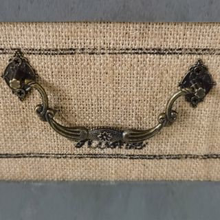 Cassettiera Vintage Legno Juta Maniglie Retro 73cm