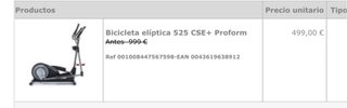 Bicicleta Elíptica Proform 525 CSE+