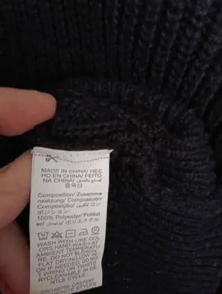 Jersey punto negro talla XXL