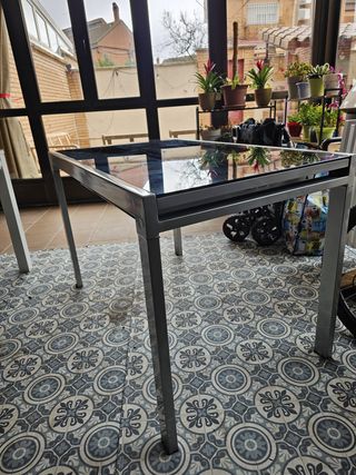 Mesa Comedor Cristal Templado Extensible