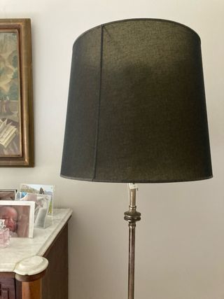 Lámpara vintage metal y madera