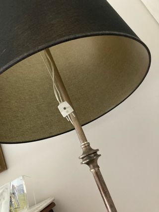 Lámpara vintage metal y madera