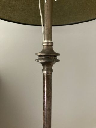 Lámpara vintage metal y madera