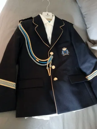 Traje de Comunión Niño Almirante, azul marino.