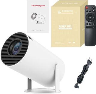 Mini proyector WiFi 6 y BT 5.0 + pantalla