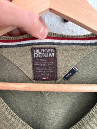 Suéter Tommy Hilfiger V-Neck Verde Oliva