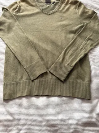 Suéter Tommy Hilfiger V-Neck Verde Oliva