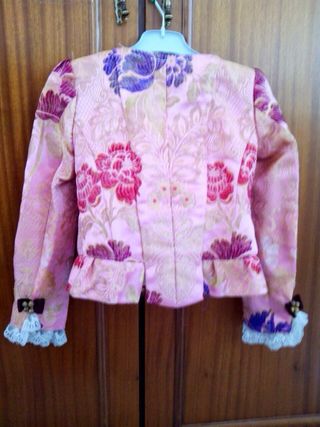 Traje de Fallera Niña Morado y Dorado