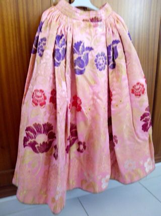 Traje de Fallera Niña Morado y Dorado