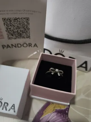 Anillo Pandora Lazo Perla Plata 925