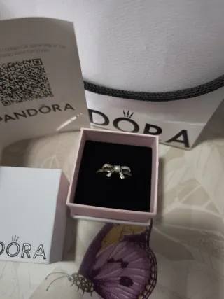 Anillo Pandora Lazo Perla Plata 925
