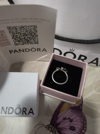 Anillo Pandora Lazo Perla Plata 925