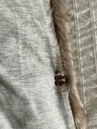 Chaleco pelo beige y marron