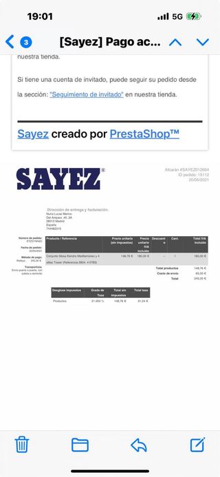 Mesa extensible y 4 sillas