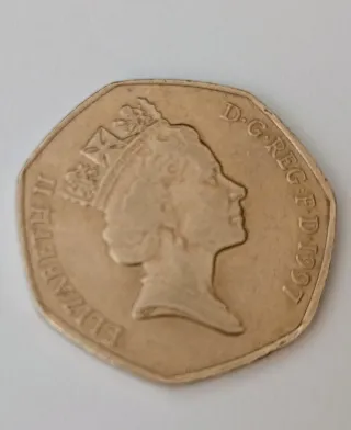 Moneda 50 Pence Isabel II 1997