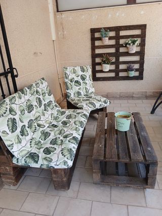 Conjunto Terraza/Jardín Palets