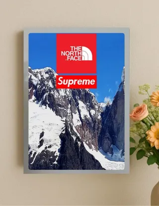 Quadro Supreme Montagna Blu Rosso